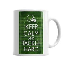 Baskı Dükkanı KB1631 Keep Calm And Tackle Hard Football Porselen Kupa Bardak