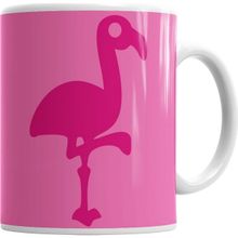 Baskı Dükkanı KB1709 Pembe Yavru Flamingo Porselen Kupa Bardak