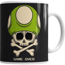 Baskı Dükkanı KB1740 Mushroom Game Over Porselen Kupa Bardak