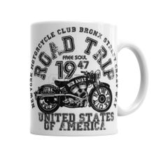 Baskı Dükkanı KB1902 Vintage Motosiklet Porselen Kupa Bardak