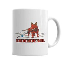 Baskı Dükkanı KB2239 Dogdevil Pug Köpek Porselen Kupa Bardak