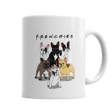 Baskı Dükkanı KB2383 Frenchies Pug Köpek Porselen Kupa Bardak