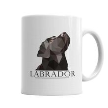 Baskı Dükkanı KB2424 Labrador Black Pug Köpek Porselen Kupa Bardak