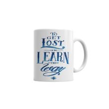 Baskı Dükkanı KB2495 Ingilizce Yazılı To Get Lost Learn Porselen Kupa Bardak