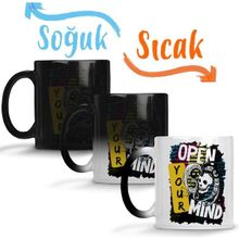 Baskı Dükkanı KB2504 Open Your Mind Porselen Kupa Bardak