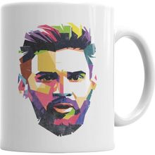 Baskı Dükkanı KB2617 Rosto De Messi Lionel Messi Porselen Kupa Bardak