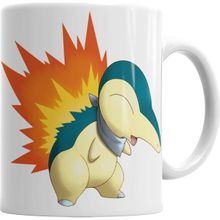 Baskı Dükkanı KB2681 Pokemon Cyndaquil Porselen Kupa Bardak