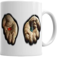 Baskı Dükkanı KB2761 Take The Red Pill Matrix Porselen Kupa Bardak