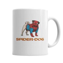 Baskı Dükkanı KB2784 Spider Dog Pug Köpek Porselen Kupa Bardak
