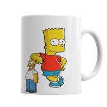 Baskı Dükkanı KB3629 Família Simpsons Porselen Kupa Bardak