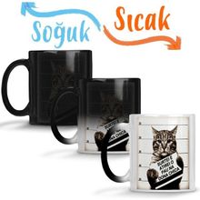 Baskı Dükkanı KB3788 Gato Bad Cat Kedi Porselen Kupa Bardak