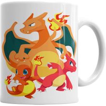 Baskı Dükkanı KB3798 Game Charmander Evolutions Porselen Kupa Bardak