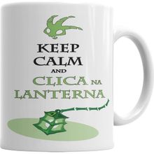 Baskı Dükkanı KB3858 Keep Calm Ile Clica Na Lanterna Porselen Kupa Bardak