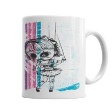 Baskı Dükkanı KB3947 Menina Monster Porselen Kupa Bardak