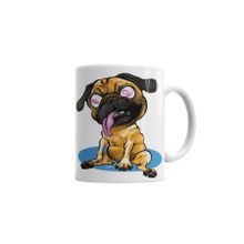 Baskı Dükkanı KB4001 Köpek Pug Love Porselen Kupa Bardak