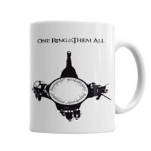 Baskı Dükkanı KB4057 One Ring To Rule Them All Porselen Kupa Bardak