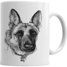 Baskı Dükkanı KB4446 Alman Kurdu Pug Köpek Porselen Kupa Bardak
