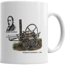 Baskı Dükkanı KB4488 A Primeira Locomotiva Porselen Kupa Bardak