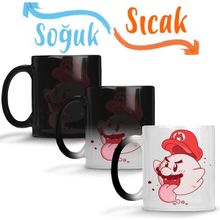 Baskı Dükkanı KB5034 Ghost Mario Porselen Kupa Bardak