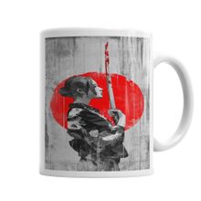 Baskı Dükkanı KB5348 Samurai Girl Porselen Kupa Bardak