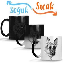 Baskı Dükkanı KB5512 Alman Kurdu Pug Köpek Porselen Kupa Bardak