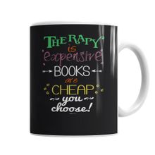 Baskı Dükkanı KB5773 Books Therapy Porselen Kupa Bardak