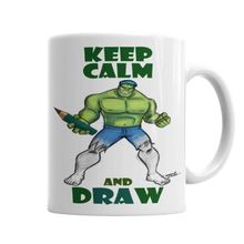 Baskı Dükkanı KB5928 Draw Hulk Porselen Kupa Bardak