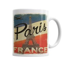 Baskı Dükkanı KB6026 Franca Paris Porselen Kupa Bardak