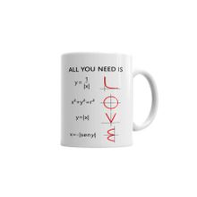 Baskı Dükkanı KB6317 Love Matematica Porselen Kupa Bardak