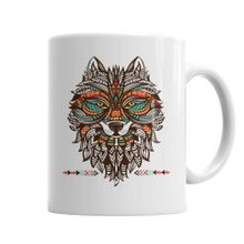 Baskı Dükkanı KB6327 Lobo Tribal Porselen Kupa Bardak