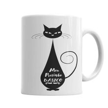 Baskı Dükkanı KB6445 Meu Pretinho Basico Cat Kedi Porselen Kupa Bardak