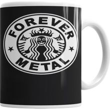 Baskı Dükkanı KB6449 Black Metal Forever Porselen Kupa Bardak