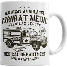 Baskı Dükkanı KB6914 Us Army Ambulance Porselen Kupa Bardak