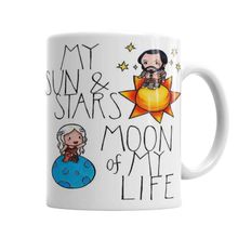 Baskı Dükkanı KB7332 My Sun Stars Moon Of My Life Porselen Kupa Bardak