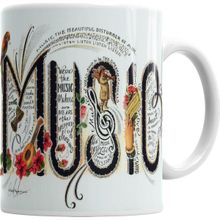 Baskı Dükkanı KB7334 Müzik Porselen Kupa Bardak