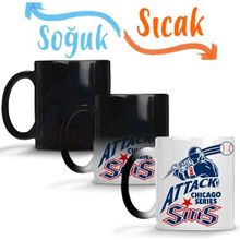 Baskı Dükkanı KB7973 Attack Chicago Series Sins Logo Porselen Kupa Bardak