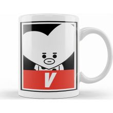 Baskı Dükkanı KB8380 Bt21 V Bts Porselen Kupa Bardak