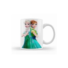 Baskı Dükkanı KB8718 Porselen Beyaz Anna Frozen Fever Elsa Frozen Kupa Bardak
