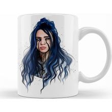 Baskı Dükkanı KB8788 Billie Eilish1 Porselen Kupa Bardak