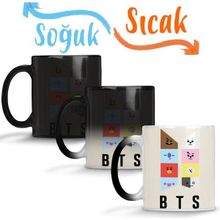 Baskı Dükkanı KB9114 Bts Bt21 Karakterleri Porselen Kupa Bardak
