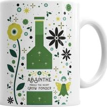 Baskı Dükkanı KB93 Absinthe Yeşil Peri Porselen Kupa Bardak