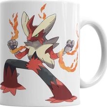 Baskı Dükkanı KB930 Pokemon Go Pikachu Blaziken Porselen Kupa Bardak