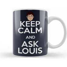 Baskı Dükkanı Keep Calm And Ask Louis Theroux Porselen Beyaz Kupa Bardak