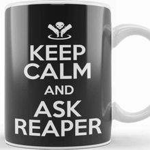 Baskı Dükkanı Keep Calm And Ask Reaper Overwatch Porselen Beyaz Kupa Bardak
