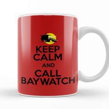 Baskı Dükkanı Keep Calm And Call Baywatch Porselen Beyaz Kupa Bardak