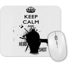 Baskı Dükkanı Keep Calm And Head Shot Mouse Pad