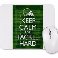 Baskı Dükkanı Keep Calm And Tackle Hard Football Mouse Pad