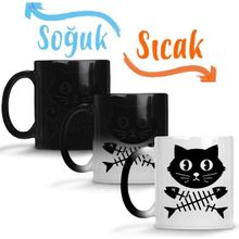Baskı Dükkanı Kill All Men Kedi Cats Sihirli Porselen Kupa