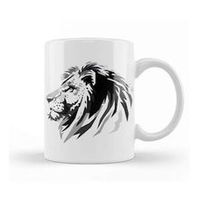 Baskı Dükkanı Lion Head Greyscale Kupa