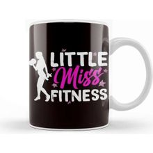 Baskı Dükkanı Little Fitness Miss Workout Weightlifting Exercise Fitness Kupa